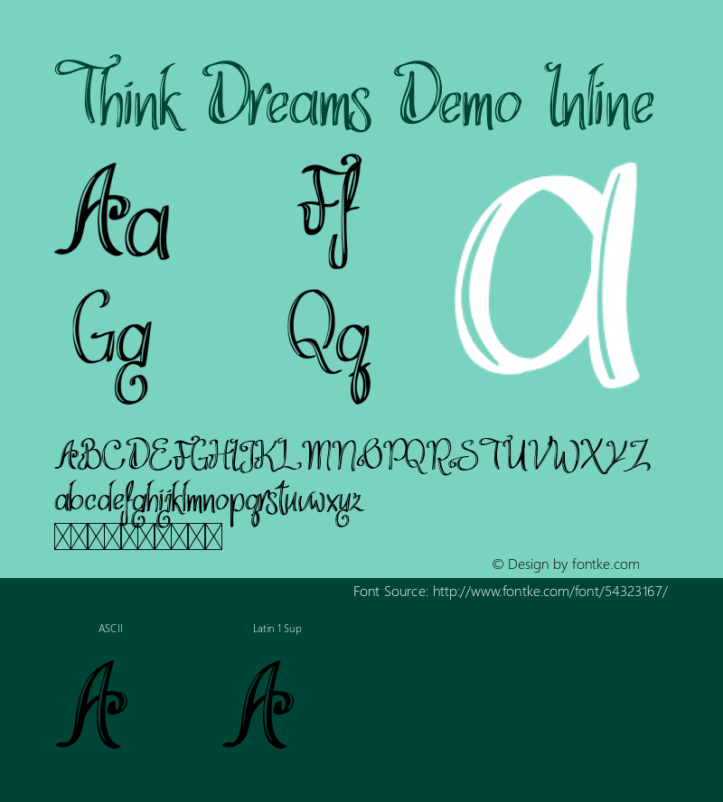 Think Dreams Demo Inline Version 1.002;Fontself Maker 3.1.2 Font Sample