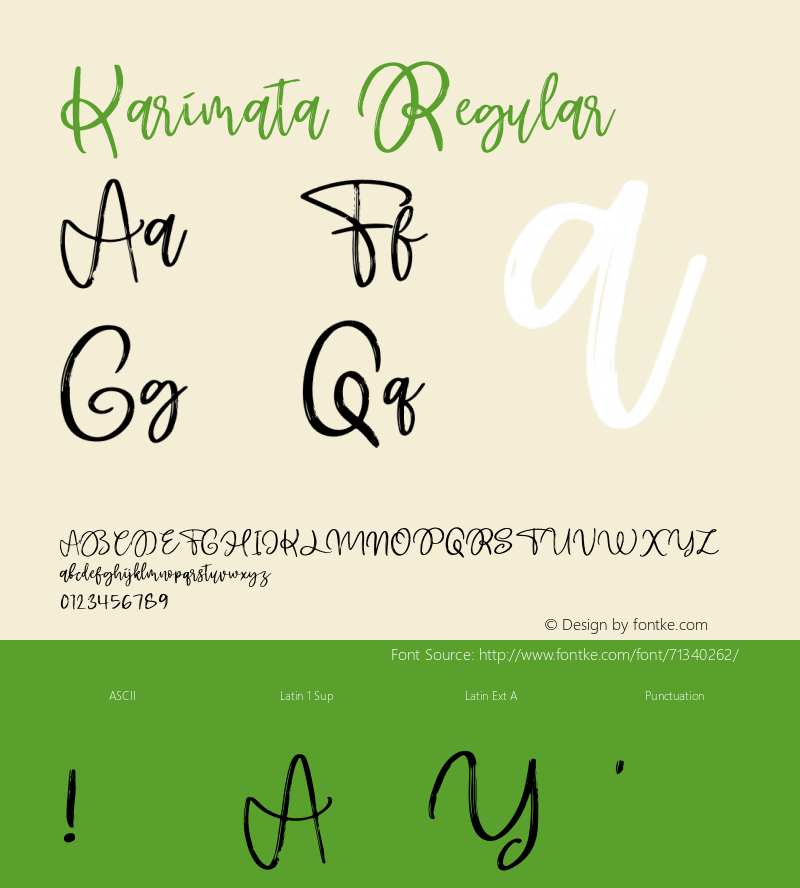 Karimata Version 1.004;Fontself Maker 3.5.1 Font Sample