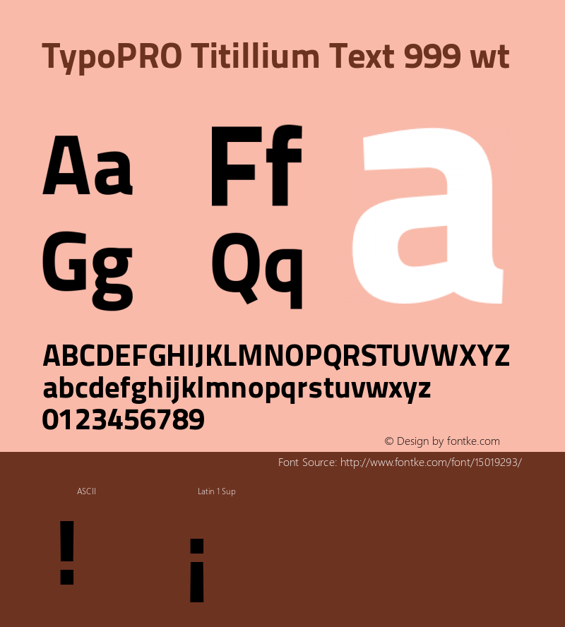 TypoPRO Titillium Text 999 wt Version 25.000 Font Sample