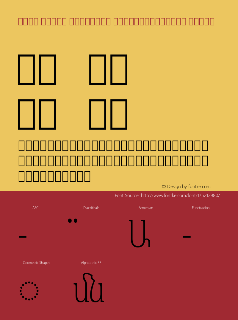 Noto Serif Armenian ExtraCondensed Light Version 2.005图片样张