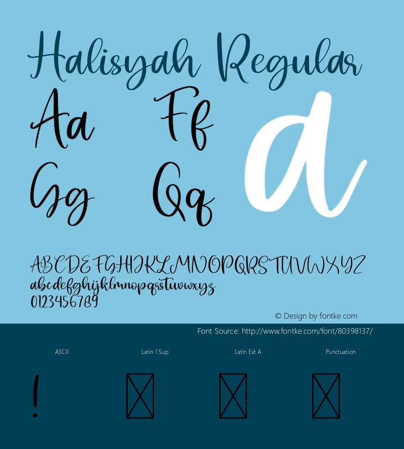 Halisyah Version 1.003;Fontself Maker 3.5.1 Font Sample