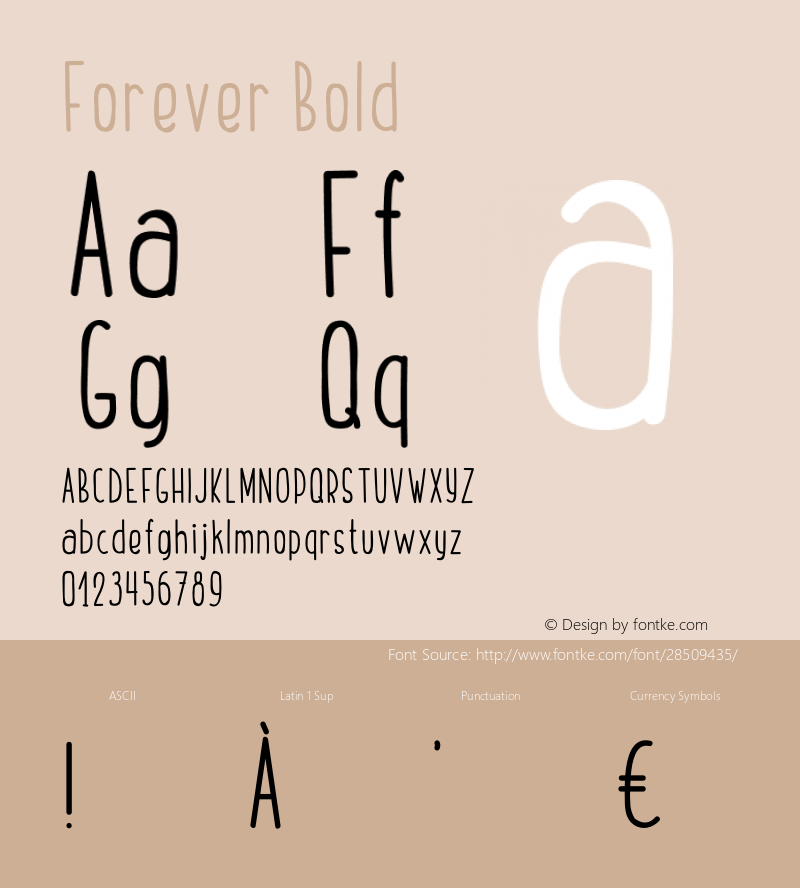 Forever Bold Version 1.003;Fontself Maker 3.0.1 Font Sample