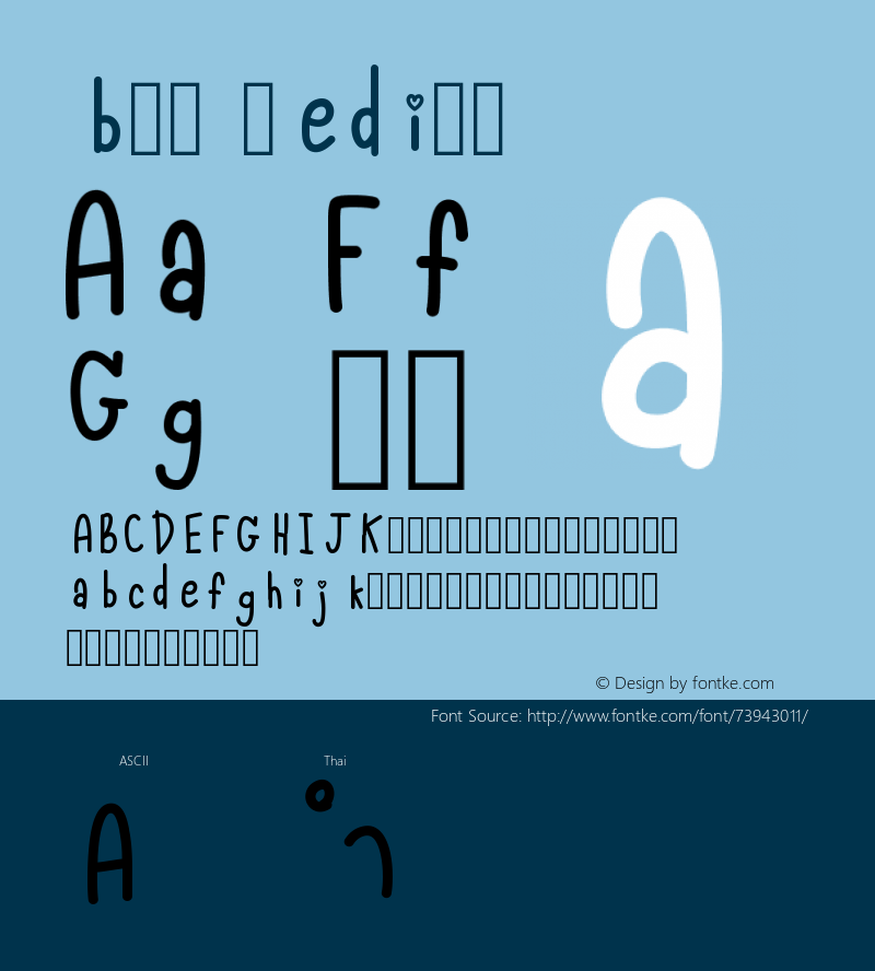 bow Version 001.000 Font Sample