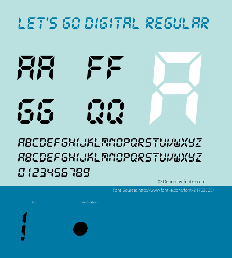 Let's go Digital Regular 1.0 Font Sample