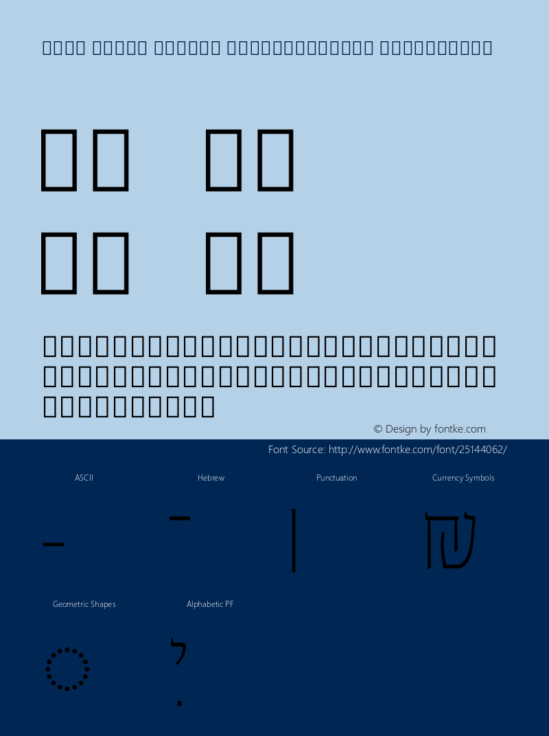 Noto Serif Hebrew SemiCondensed ExtraLight Version 2.000 Font Sample