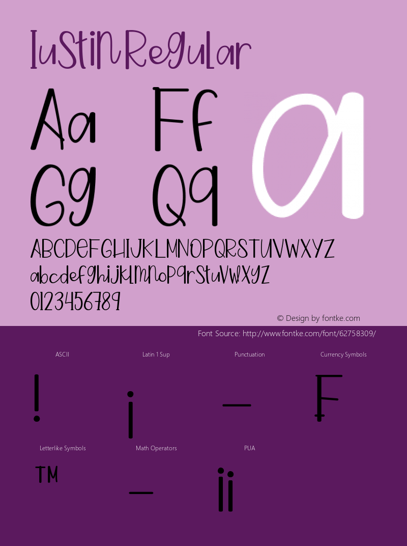 Iustin Version 1.00;May 6, 2020;FontCreator 12.0.0.2525 32-bit Font Sample