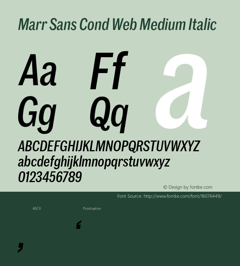 Marr Sans Cond Web Medium Italic Version 1.1 2015 Font Sample