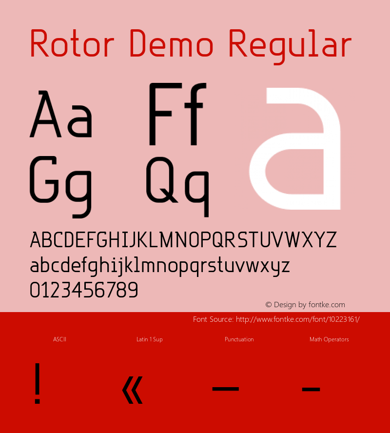 Rotor Demo Regular Version 2.000;PS 002.000;hotconv 1.0.38 Font Sample