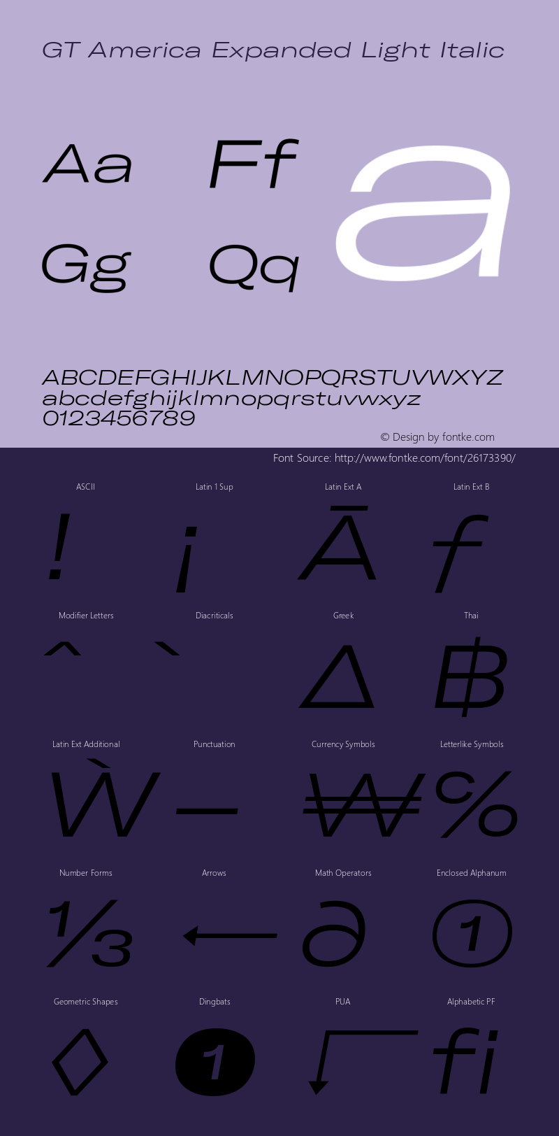 GT America Expanded Light Italic Version 4.001;PS 004.001;hotconv 1.0.88;makeotf.lib2.5.64775 Font Sample