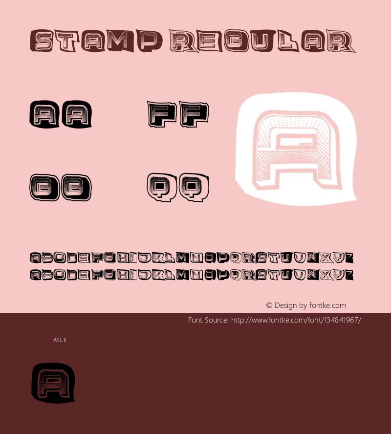 Stamp Regular Version 1.000 Font Sample