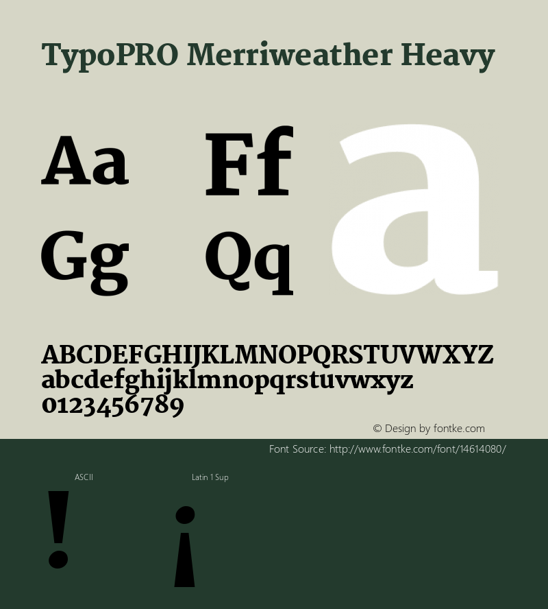 TypoPRO Merriweather Heavy Version 1.003 Font Sample