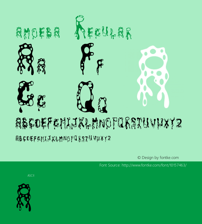 amoeba Regular 2 Font Sample