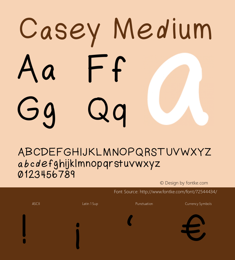 Casey Version 001.000 Font Sample