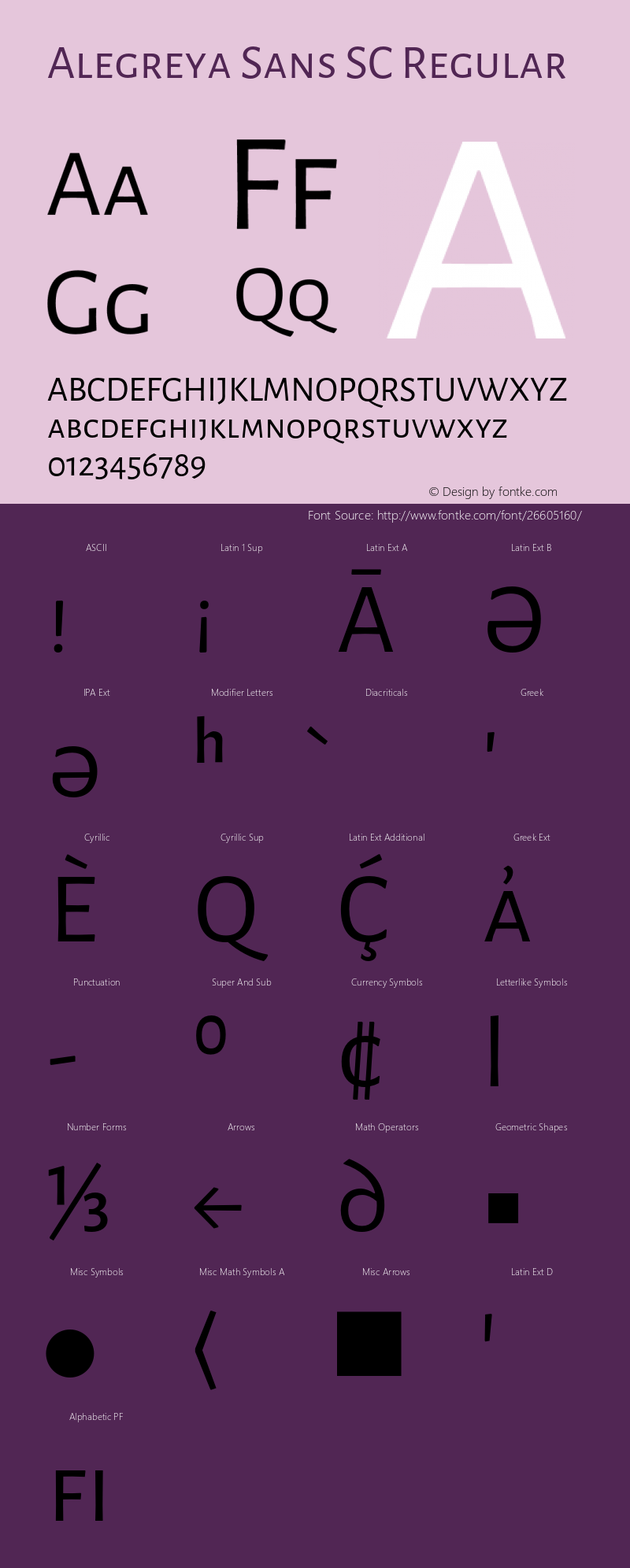 Alegreya Sans SC Regular Version 2.008;PS 002.008;hotconv 1.0.88;makeotf.lib2.5.64775 Font Sample