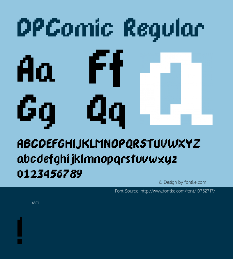 DPComic Regular Version 1.01 Font Sample