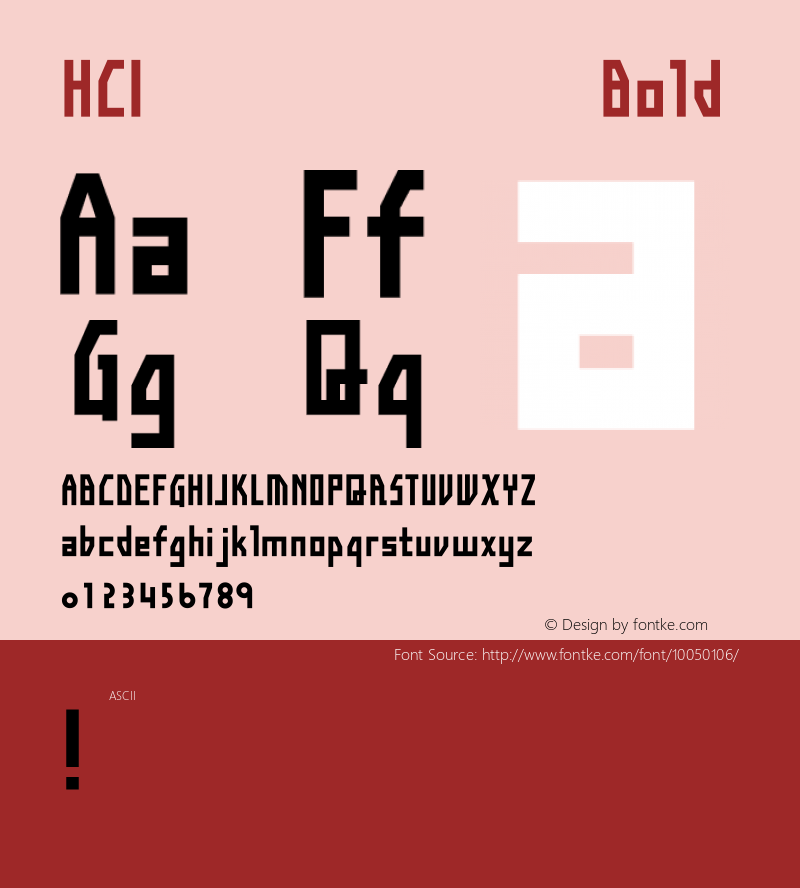 HCI 굵은샘체 Bold 0.1 Font Sample