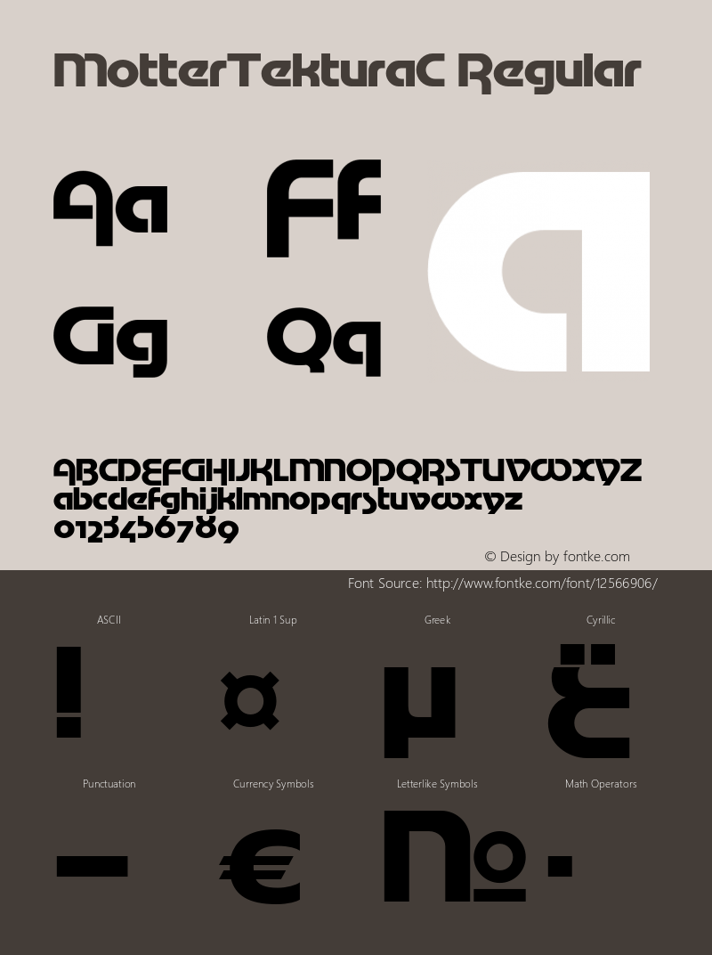 MotterTekturaC Regular OTF 1.0;PS 1.3;Core 116;AOCW 1.0 161 Font Sample