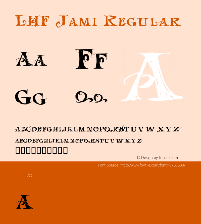 LHF Jami Regular 1 Font Sample