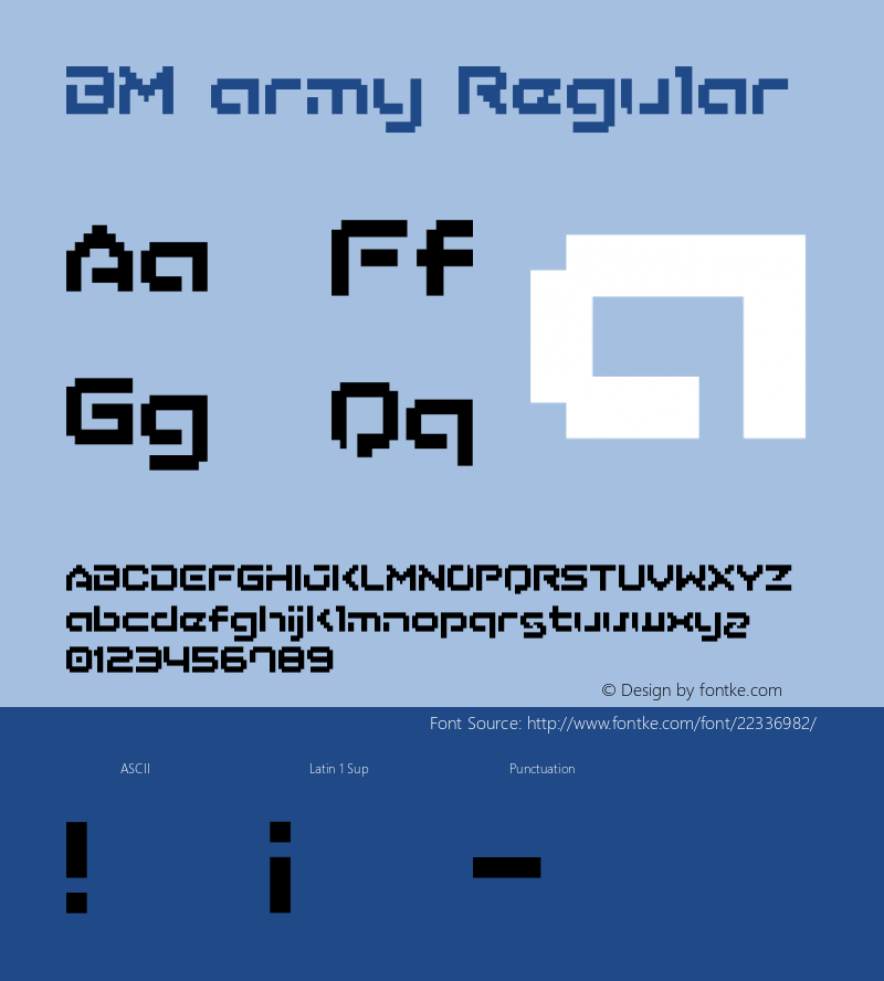 BM army A12 Ver 4.1t Font Sample