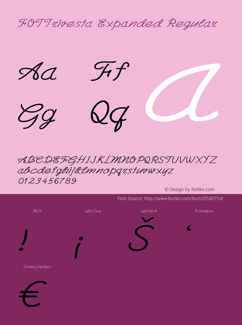 FOTTrivesta-ExpandedRegular Version 1.000 Font Sample