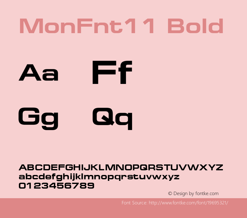 MonFnt11 Bold 001.001 Font Sample