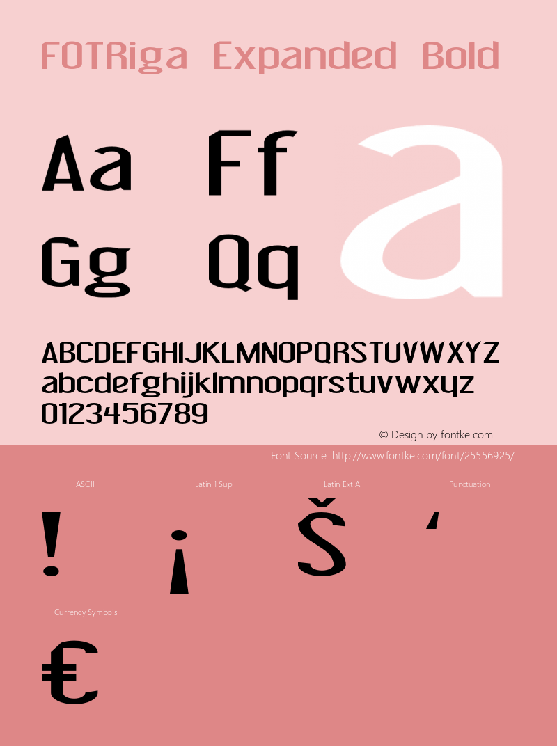 FOTRiga-ExpandedBold Version 1.000 Font Sample