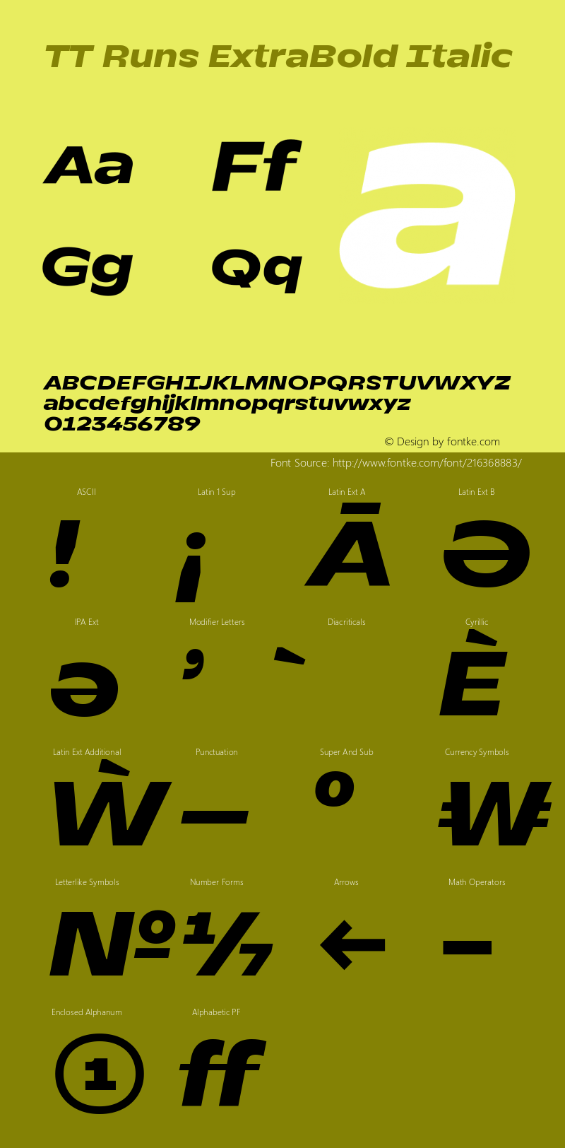 TT Runs ExtraBold Italic Version 1.100.18052021图片样张