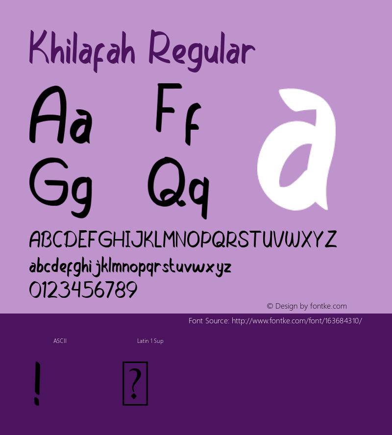 Khilafah Version 1.00;March 26, 2020;FontCreator 12.0.0.2563 64-bit Font Sample