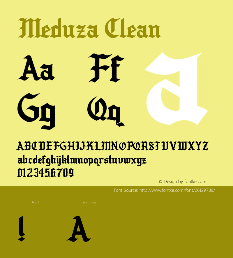 Meduza Clean Version 1.003;Fontself Maker 2.1.2 Font Sample