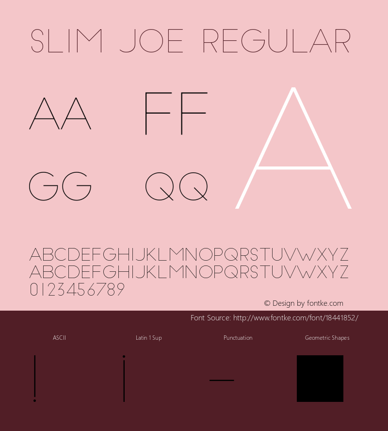 Slim Joe Regular 1.000 Font Sample