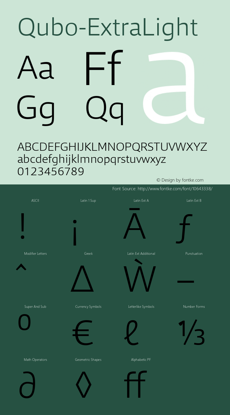 Qubo-ExtraLight ☞ Version 1.000;com.myfonts.easy.hoftype.qubo.extra-light.wfkit2.version.41bp Font Sample