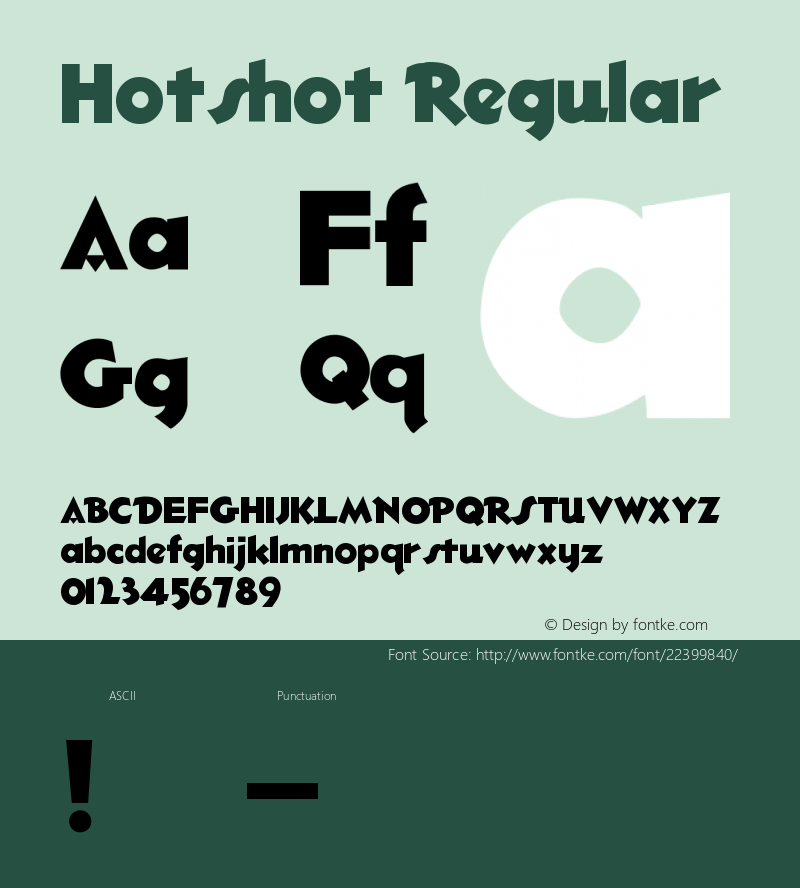 Hotshot 001.001 Font Sample