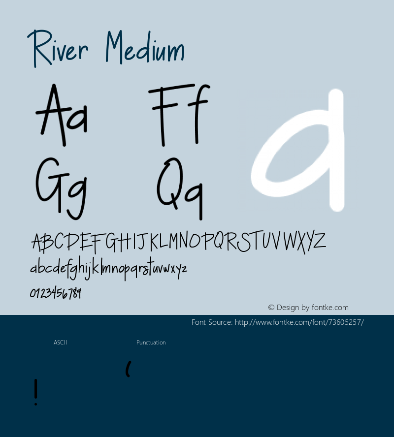 River Version 001.000 Font Sample