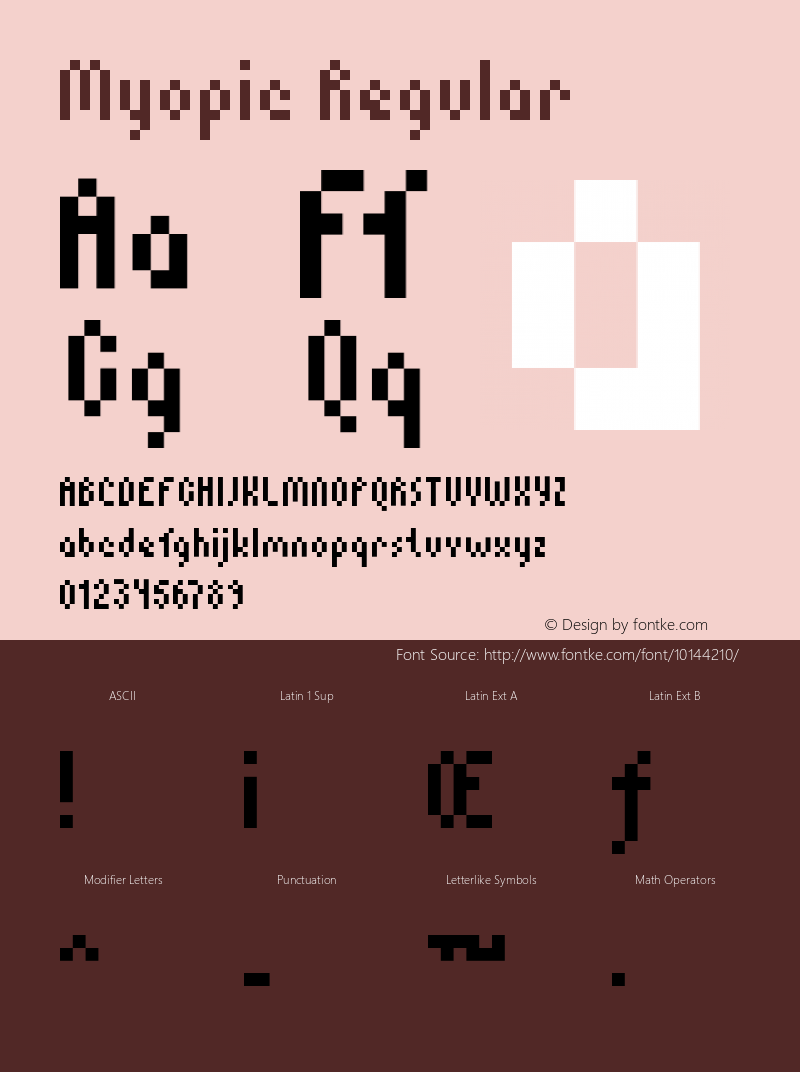 Myopic Regular Version 001.000 Font Sample