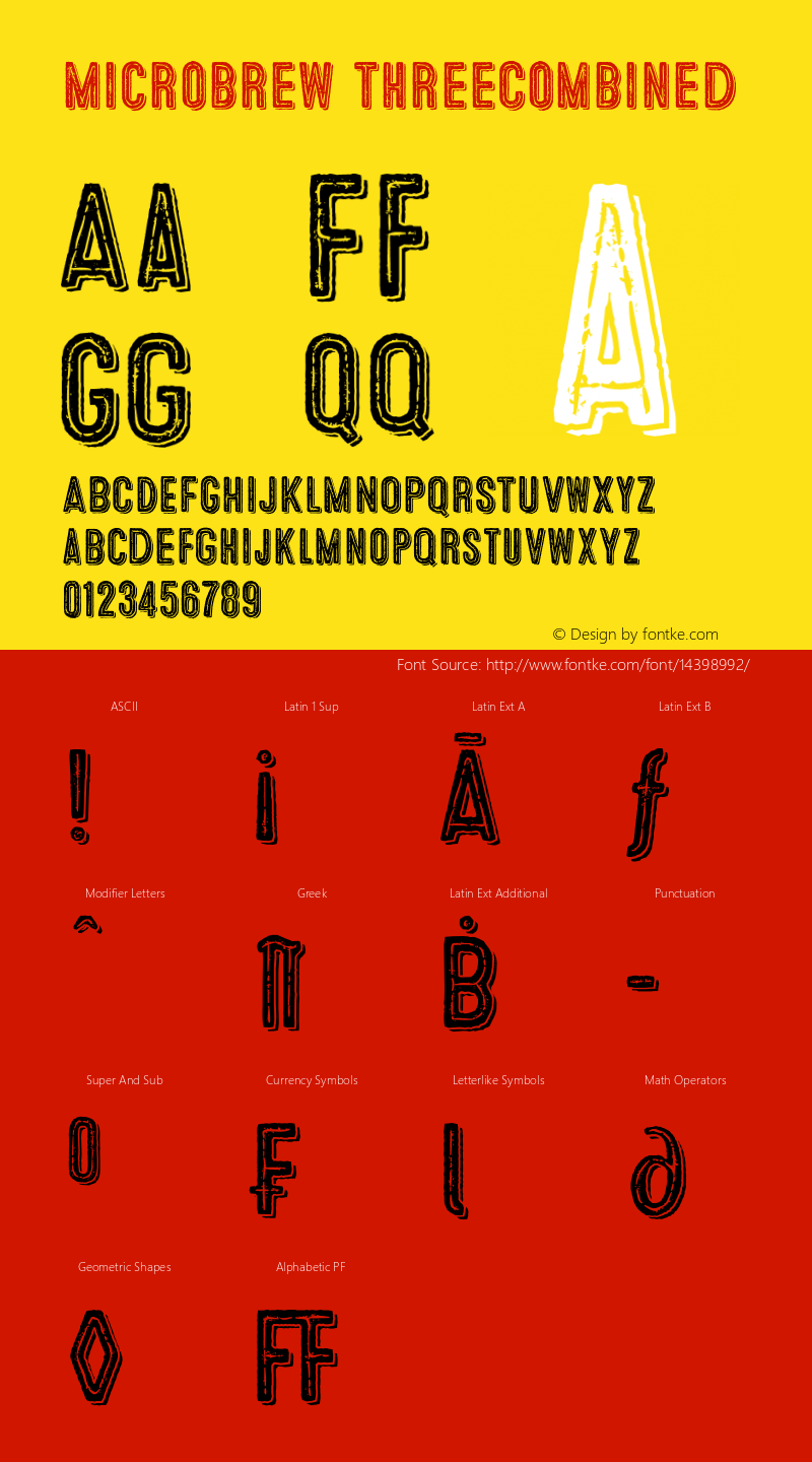 Microbrew ThreeCombined Version 1.000 Font Sample