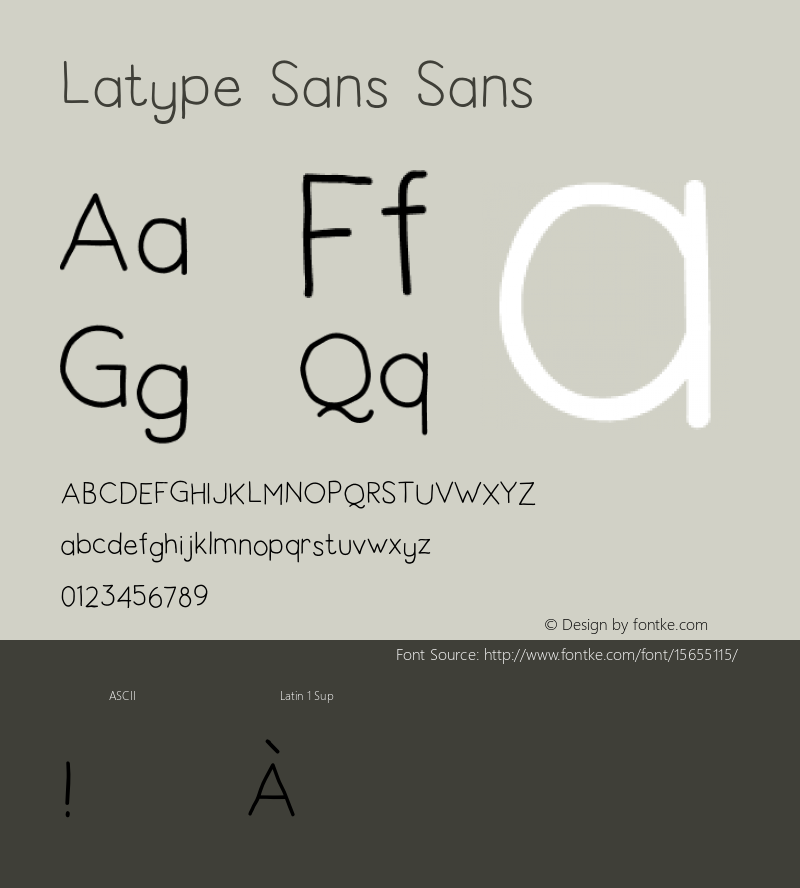 Latype Sans Sans Version 001.000 Font Sample
