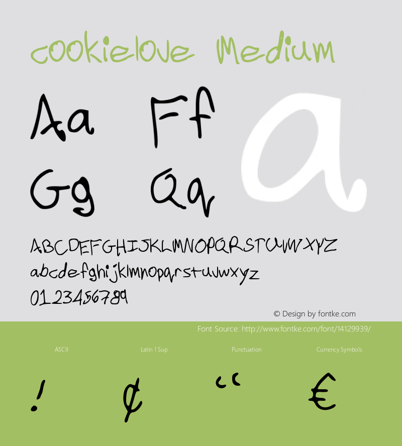 cookielove Medium Version 001.000 Font Sample