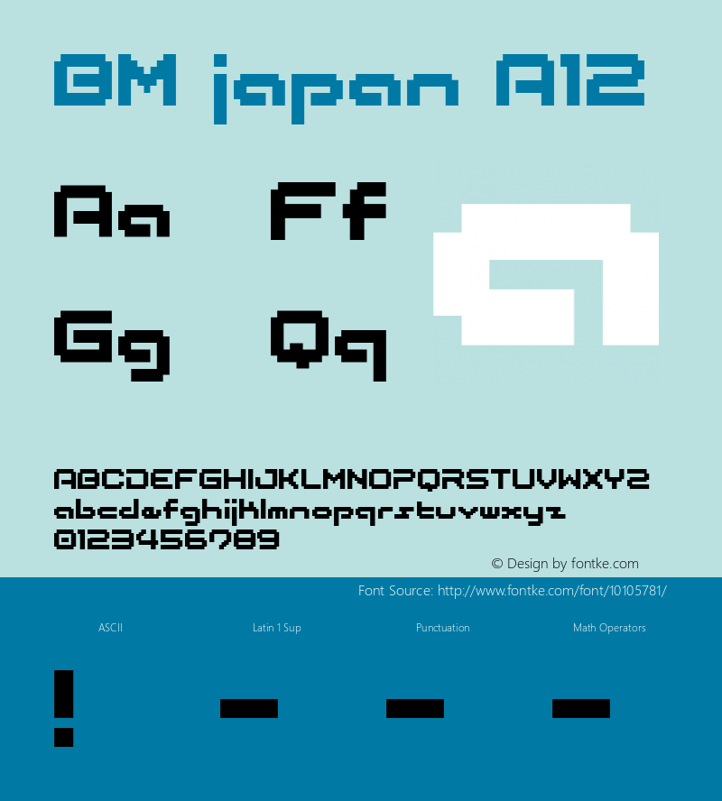 BM japan A12 Macromedia Fontographer 4.1J 02.7.9 Font Sample