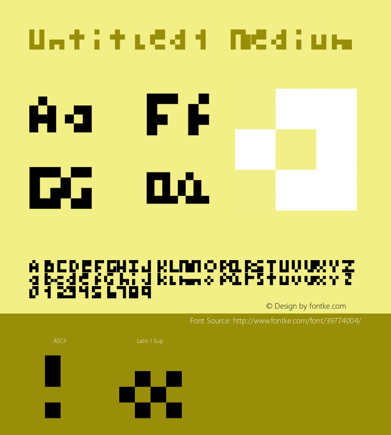 Untitled1 Version 001.000 Font Sample