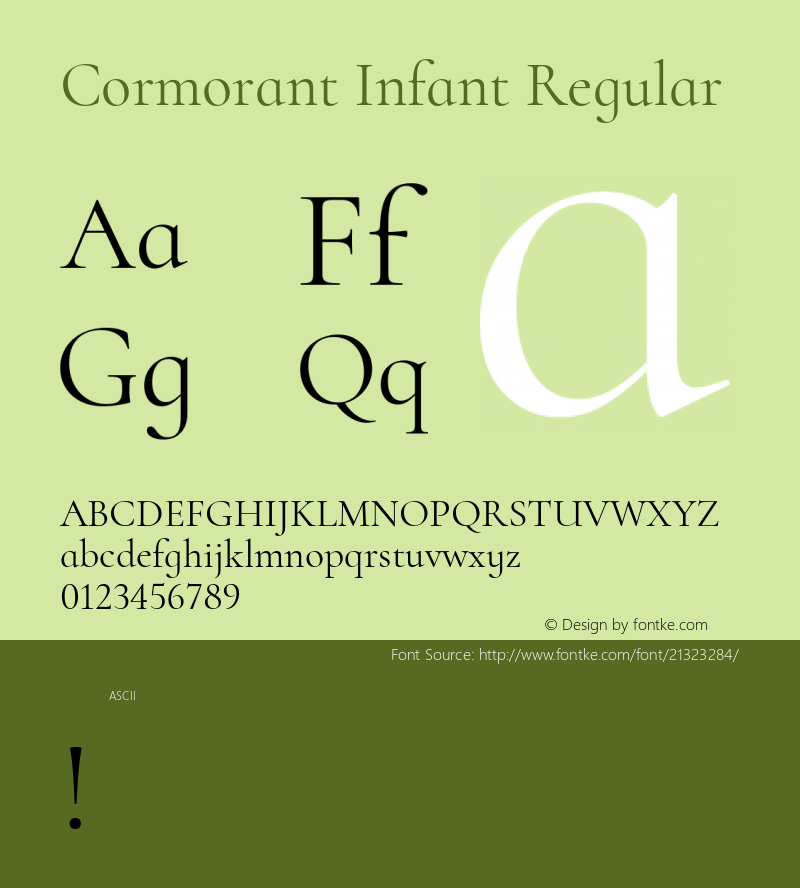 Cormorant Infant Regular  Font Sample