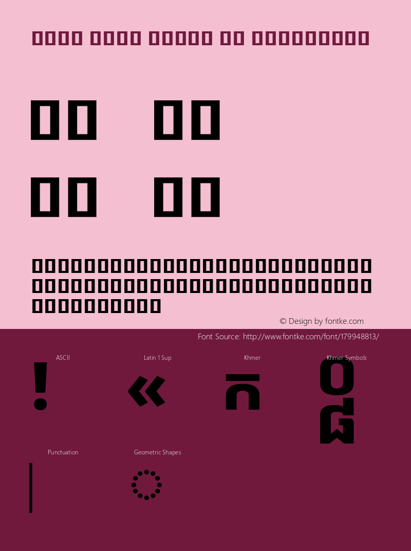 Noto Sans Khmer UI ExtraBold Version 2.001; ttfautohint (v1.8.2)图片样张