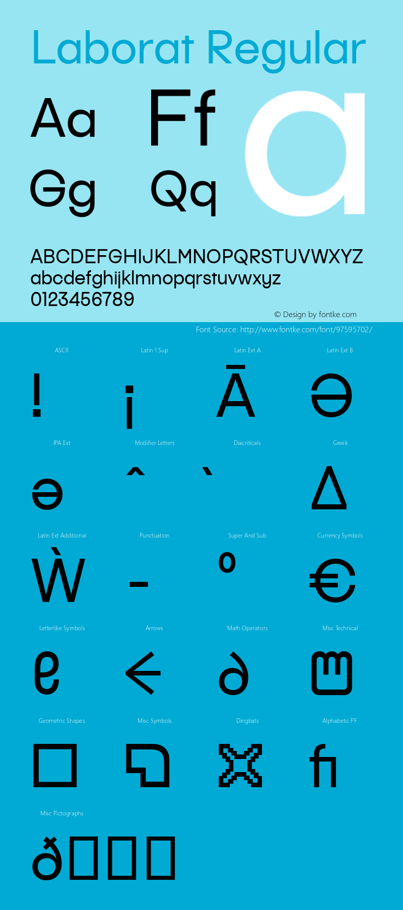 Laborat Regular Version 1.00 Font Sample