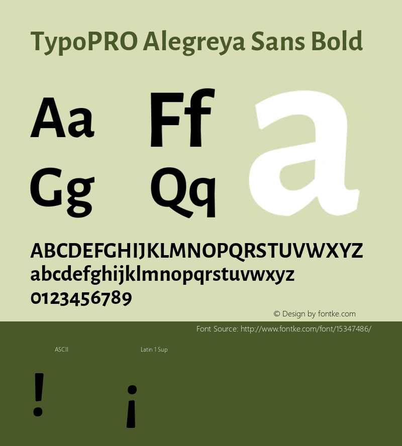 TypoPRO Alegreya Sans Bold Version 1.000;PS 001.000;hotconv 1.0.70;makeotf.lib2.5.58329 DEVELOPMENT Font Sample