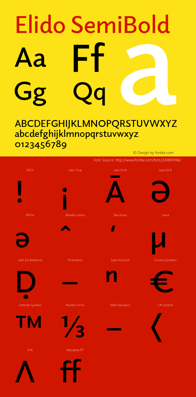 Elido SemiBold Version 2.000图片样张