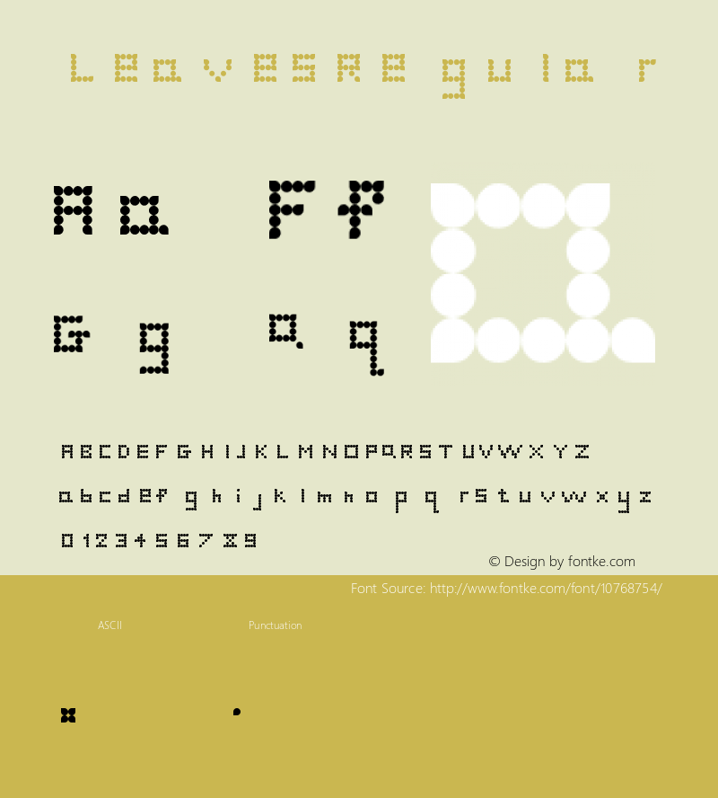 Leaves Regular Version 1.0 Font Sample