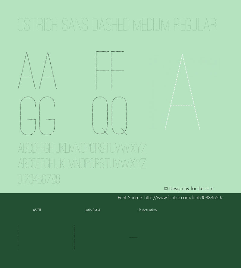 Ostrich Sans Dashed Medium Regular Version 1.001;PS 001.001;hotconv 1.0.70;makeotf.lib2.5.58329 Font Sample