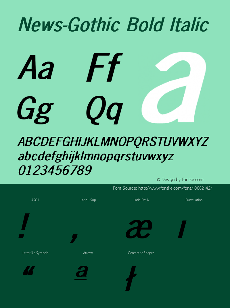 News-Gothic Bold Italic Converted from D:\FONTTEMP\NEWS-GO1.BF1 by ALLTYPE Font Sample