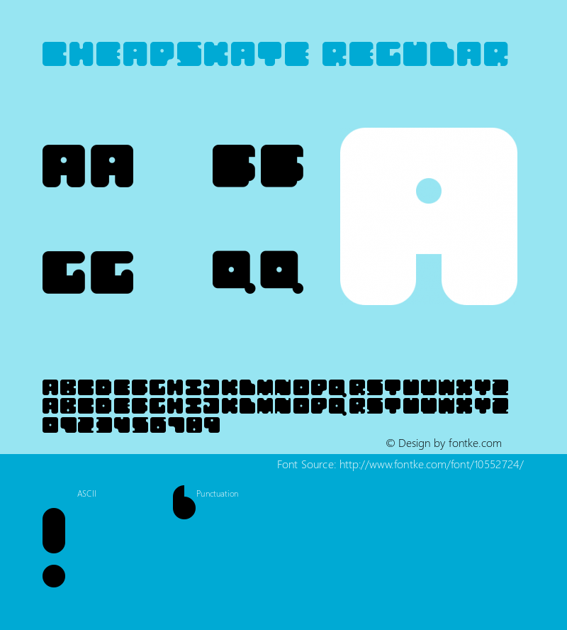 CHEAPSKATE Regular Version 1.0 Font Sample