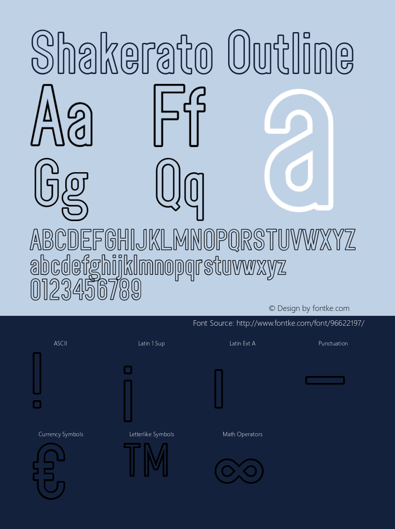 ShakeratoOutline Version 1.018;Fontself Maker 3.5.3 Font Sample