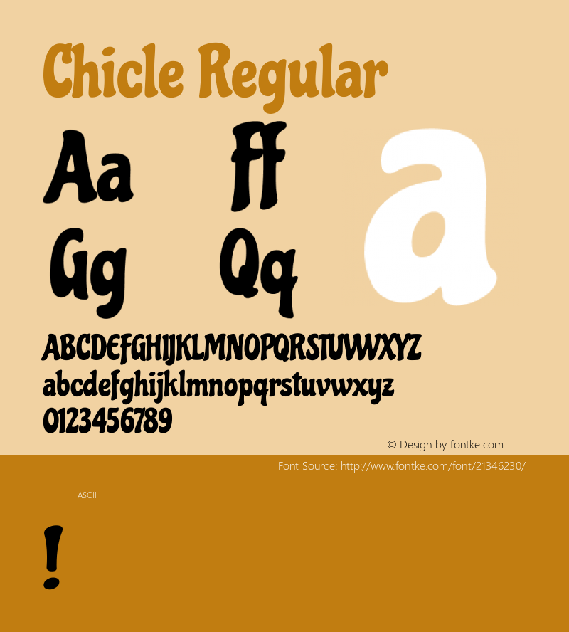 Chicle Version 1.0 Font Sample